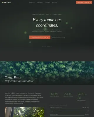 Verified Offset Carbon Brokerage Landing Page Template