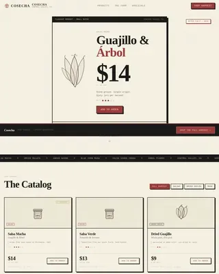 Cosecha Farm Producer Marketing Landing Page Template