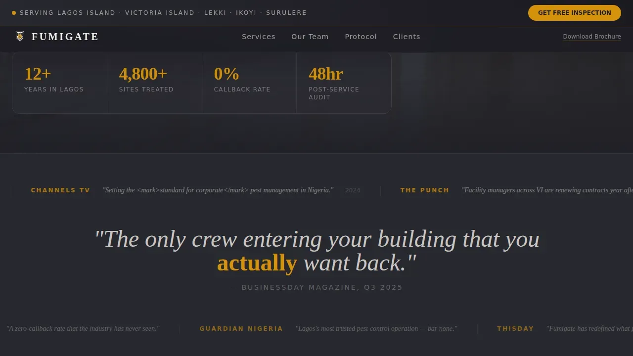 Expert Extermination Service | Free Website Template | Rocket