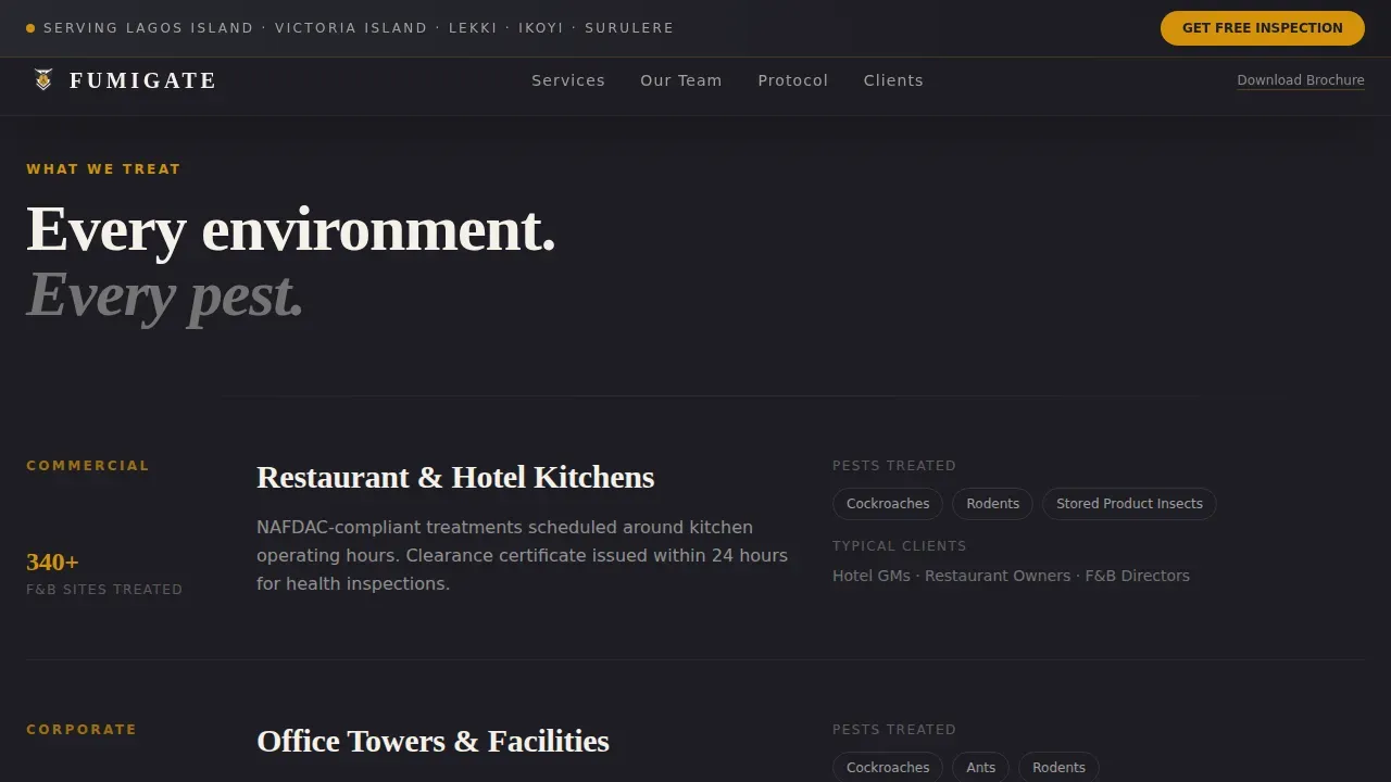 Expert Extermination Service | Free Website Template | Rocket