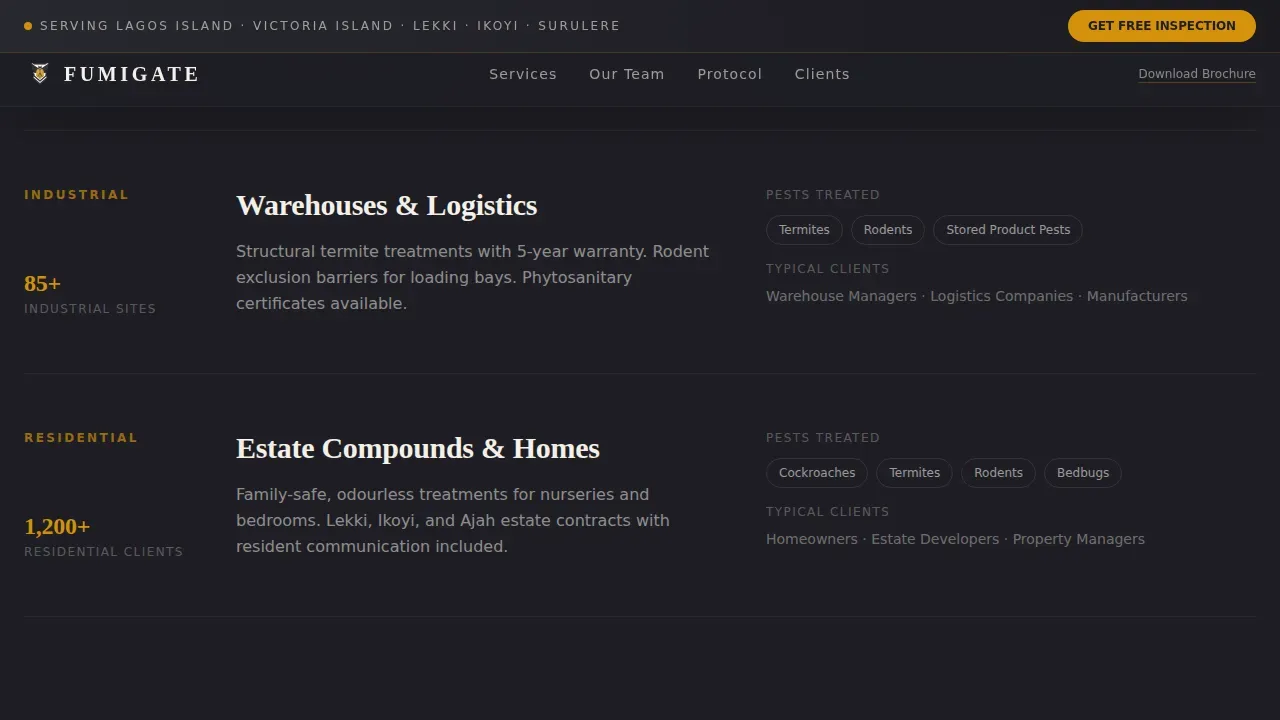 Expert Extermination Service | Free Website Template | Rocket