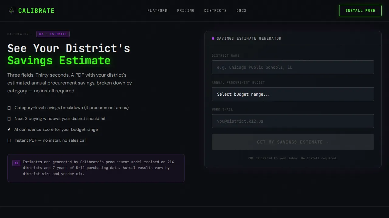 Intelligent Procurement Platform Landing Page Template