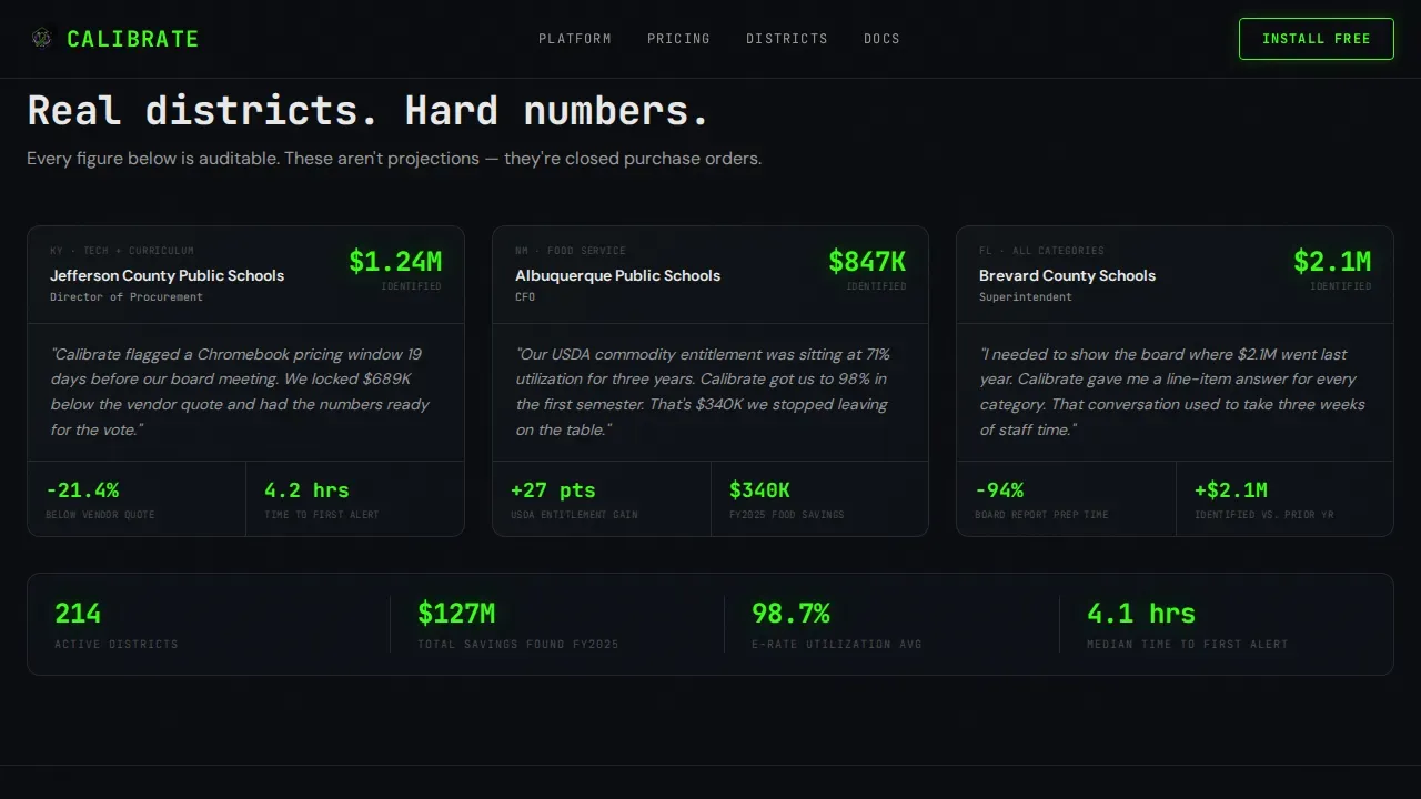 Intelligent Procurement Platform Landing Page Template