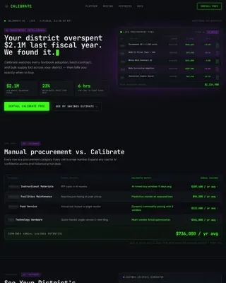 Intelligent Procurement Platform Landing Page Template