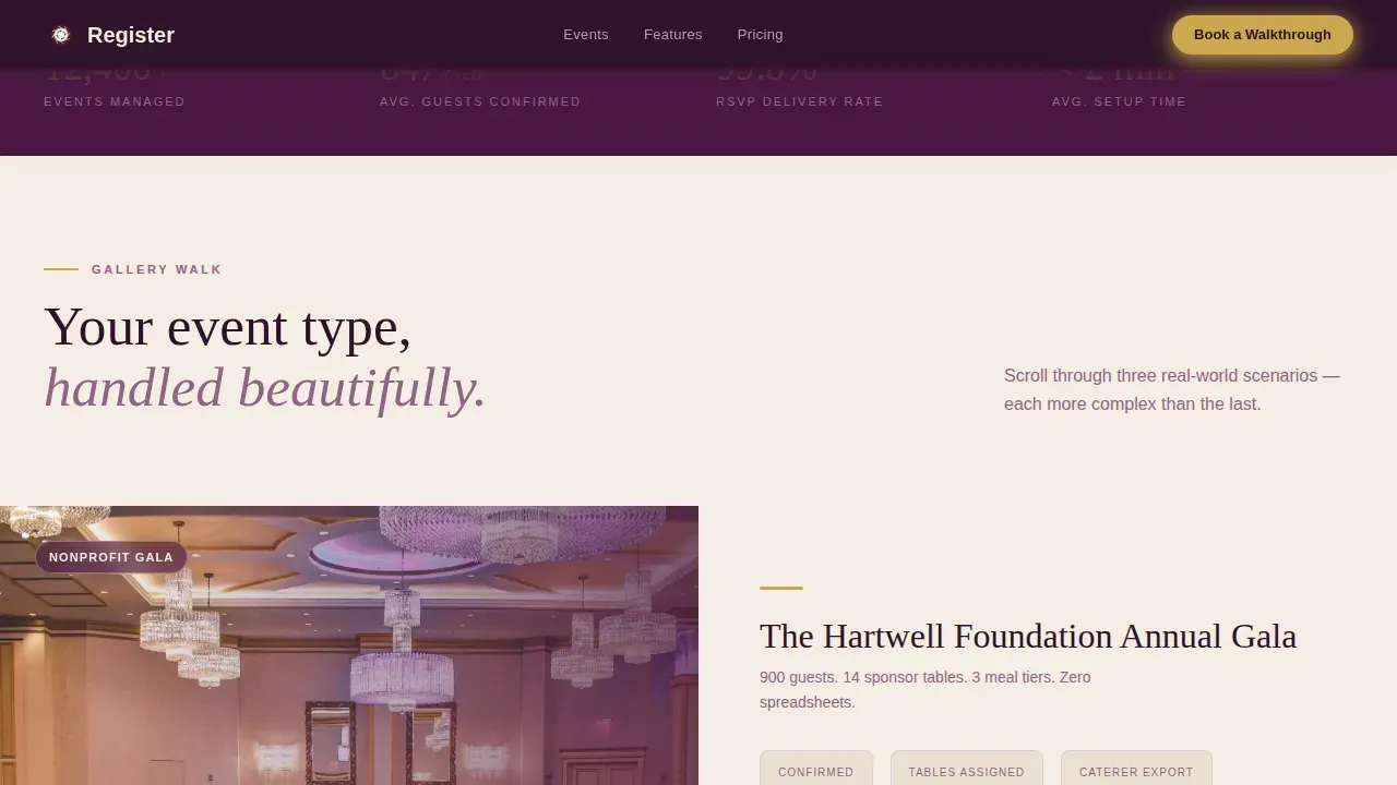 Ticketing & Event Platform Appointment Booking Website Template
