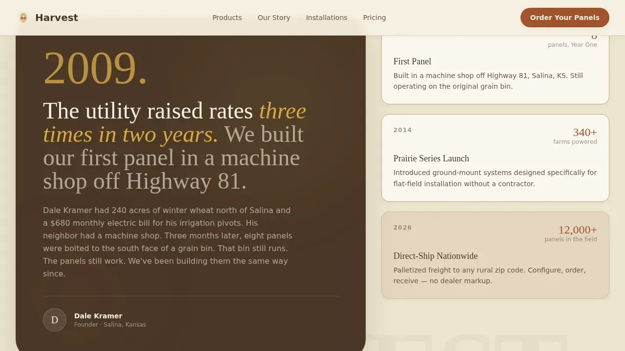 Solar & Wind Energy Pricing Website Template