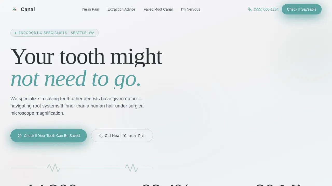 Endodontist Booking Website Template