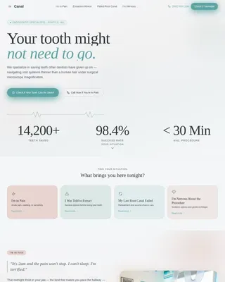 Endodontist Booking Website Template