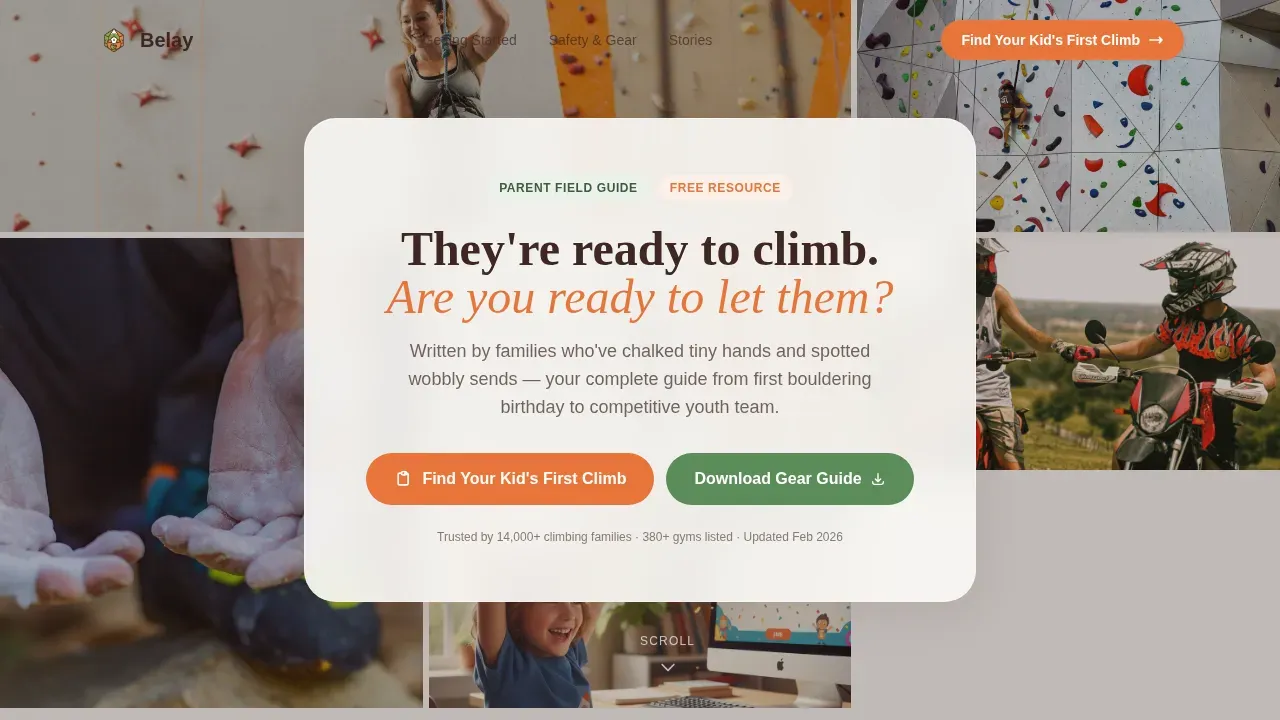 Kids Rock Climbing Professional Website Template