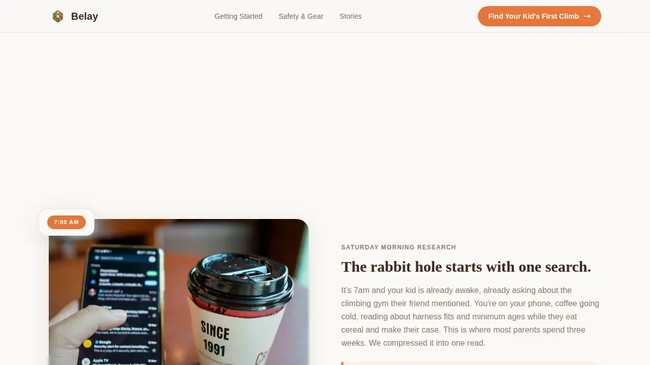 Kids Rock Climbing Professional Website Template