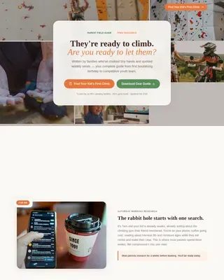 Kids Rock Climbing Professional Website Template