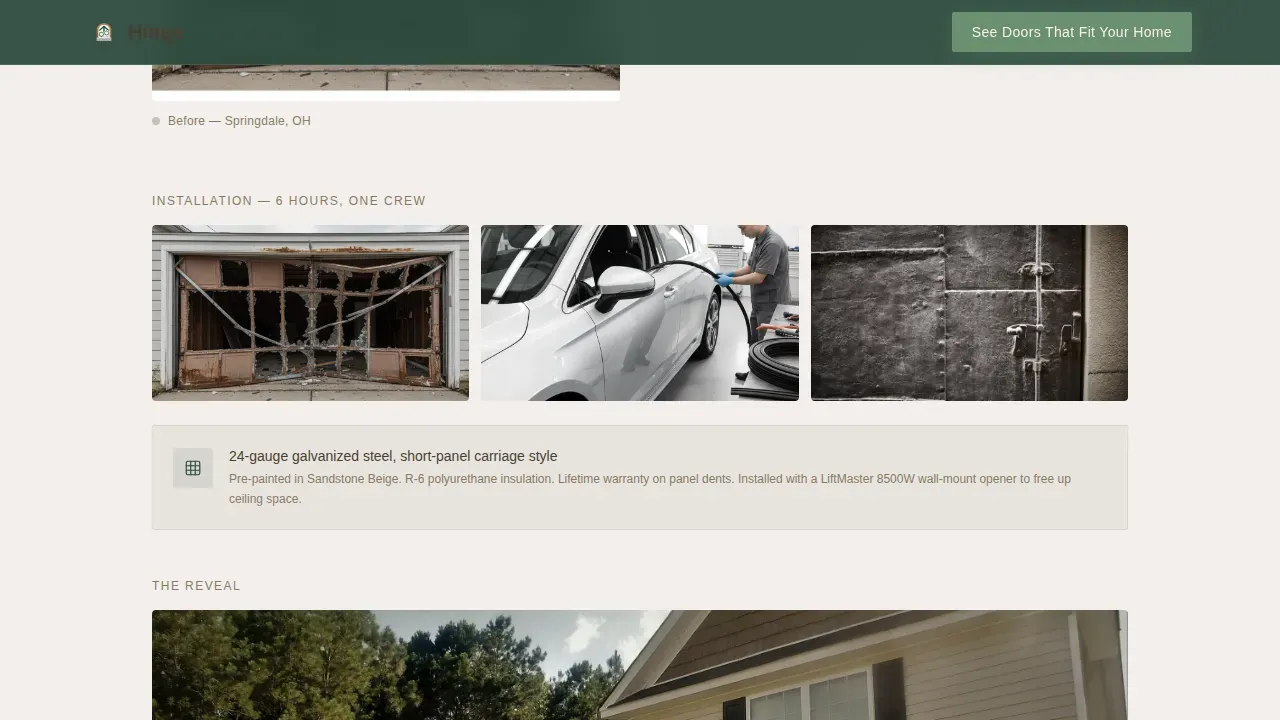 Professional Door Installation Landing Page Template
