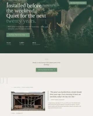 Professional Door Installation Landing Page Template