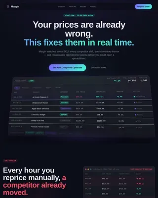 Intelligent Retail Pricing Landing Page Template