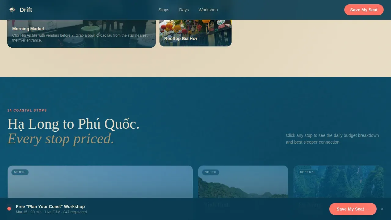 Immersive Vietnam Adventure Landing Page Template