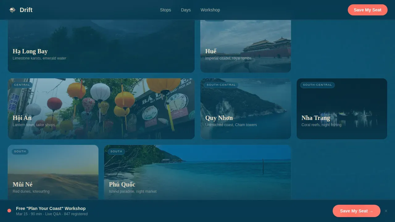 Immersive Vietnam Adventure Landing Page Template