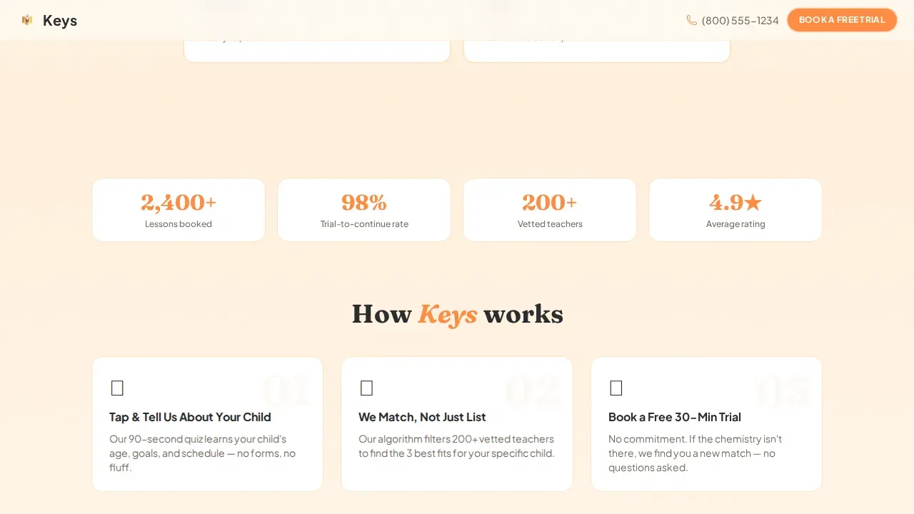 Premium Music Instruction Landing Page Template