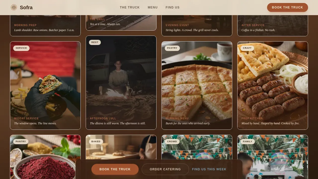 Bosnian Food Truck Landing Page Template
