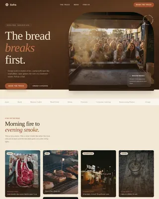 Bosnian Food Truck Landing Page Template