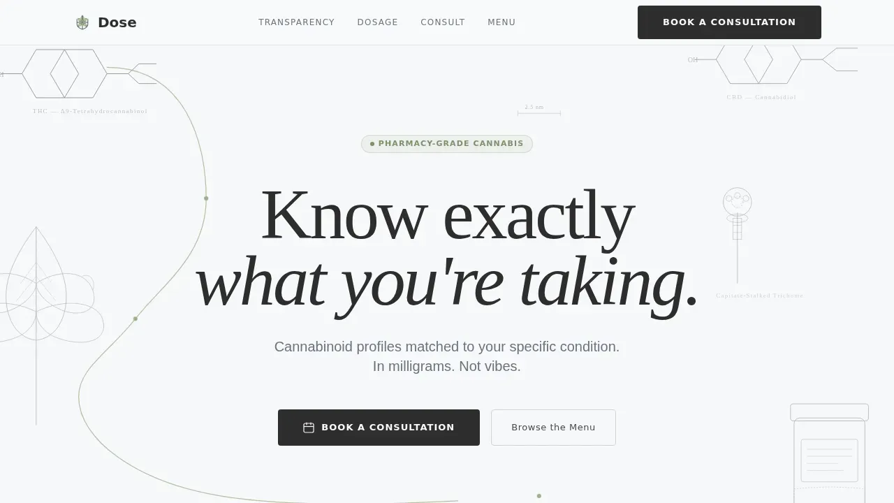 Clinical Cannabis Consultation Booking Landing Page Template
