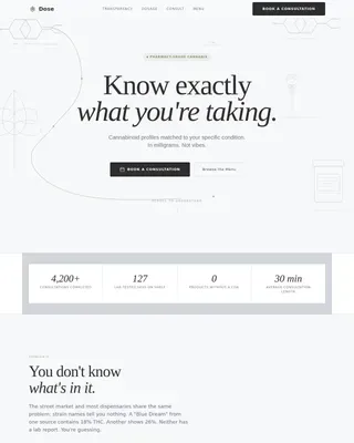 Clinical Cannabis Consultation Booking Landing Page Template