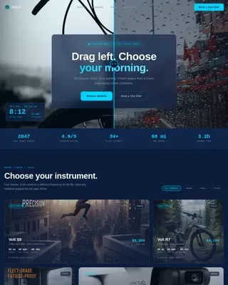 Precision Electric Bike Shop Landing Page Template
