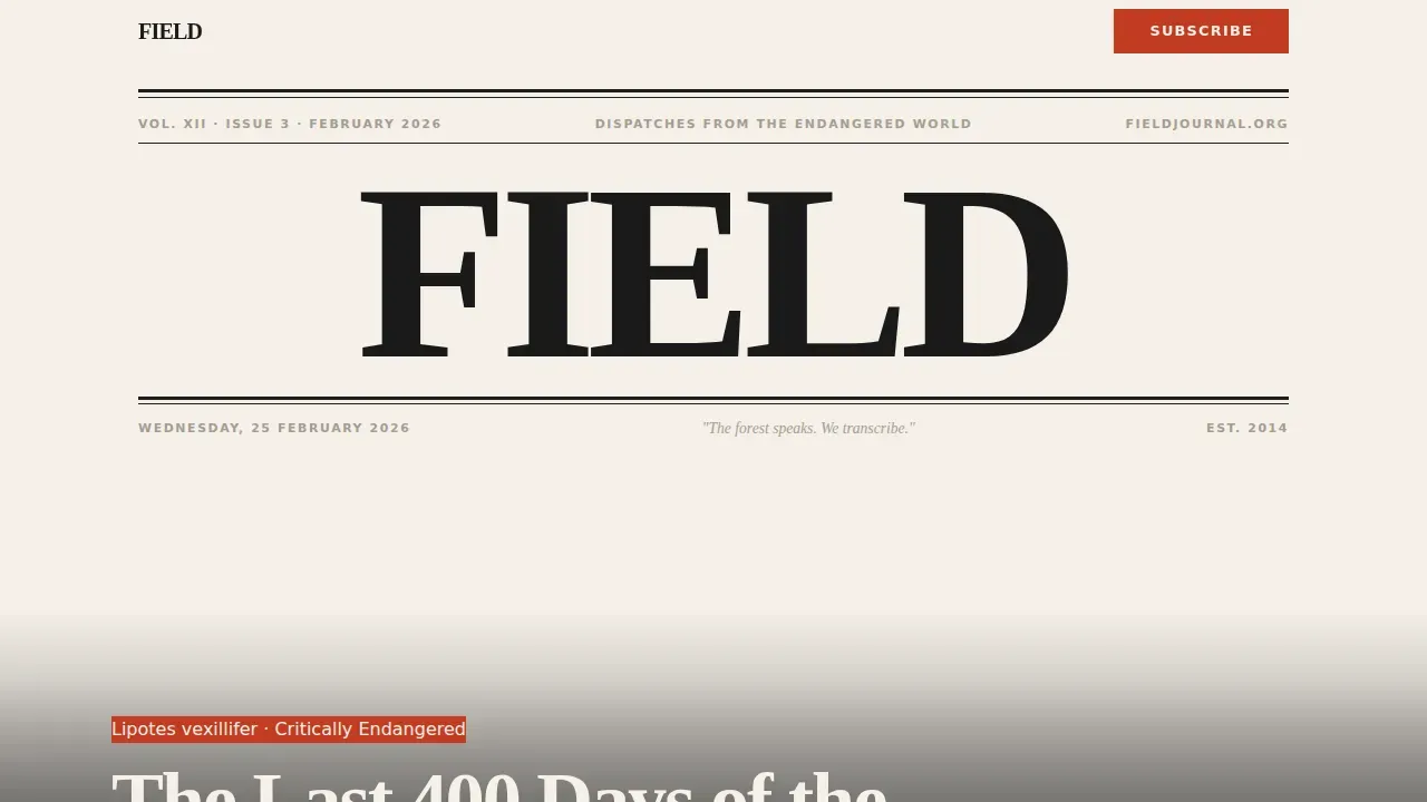 Endangered Species Conservation Blog Landing Page