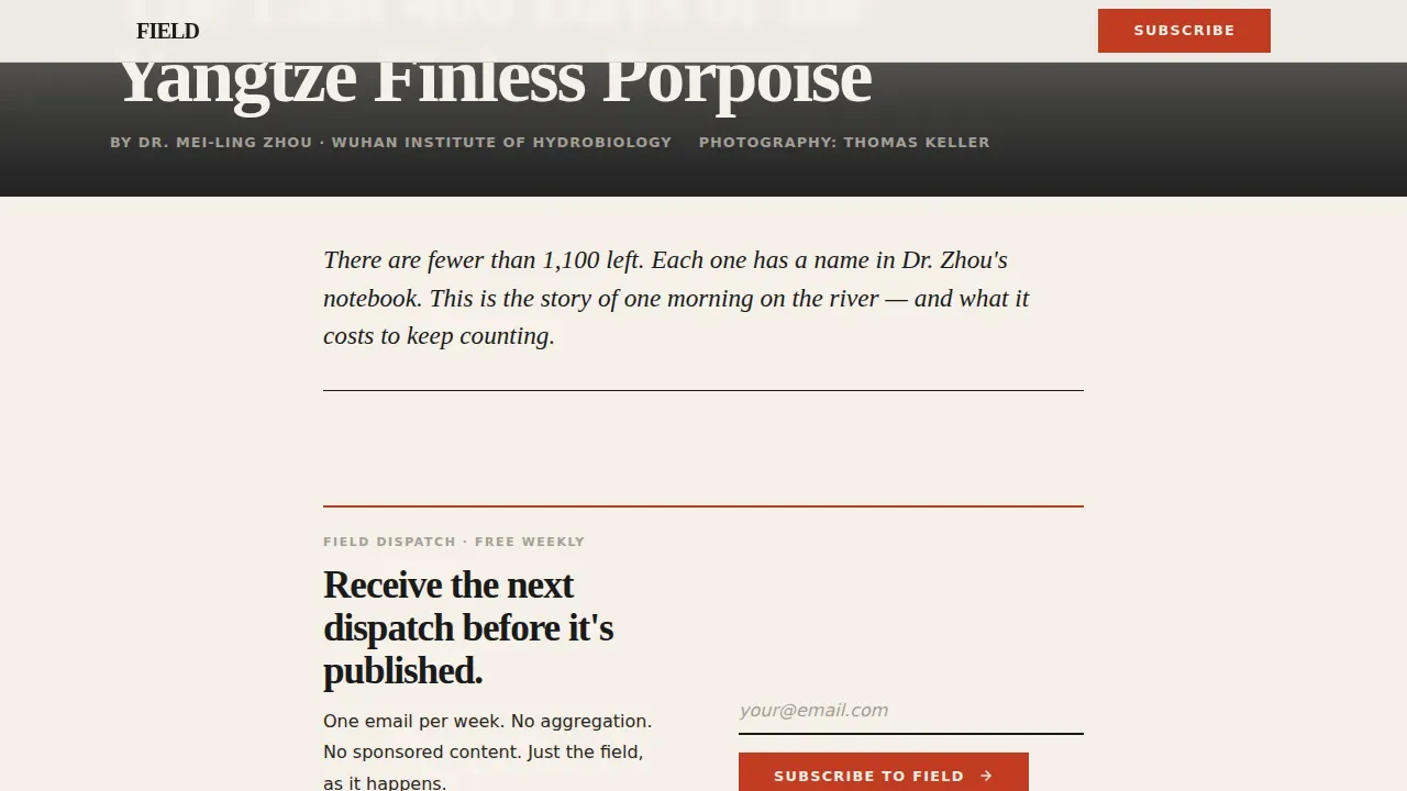 Endangered Species Conservation Blog Landing Page