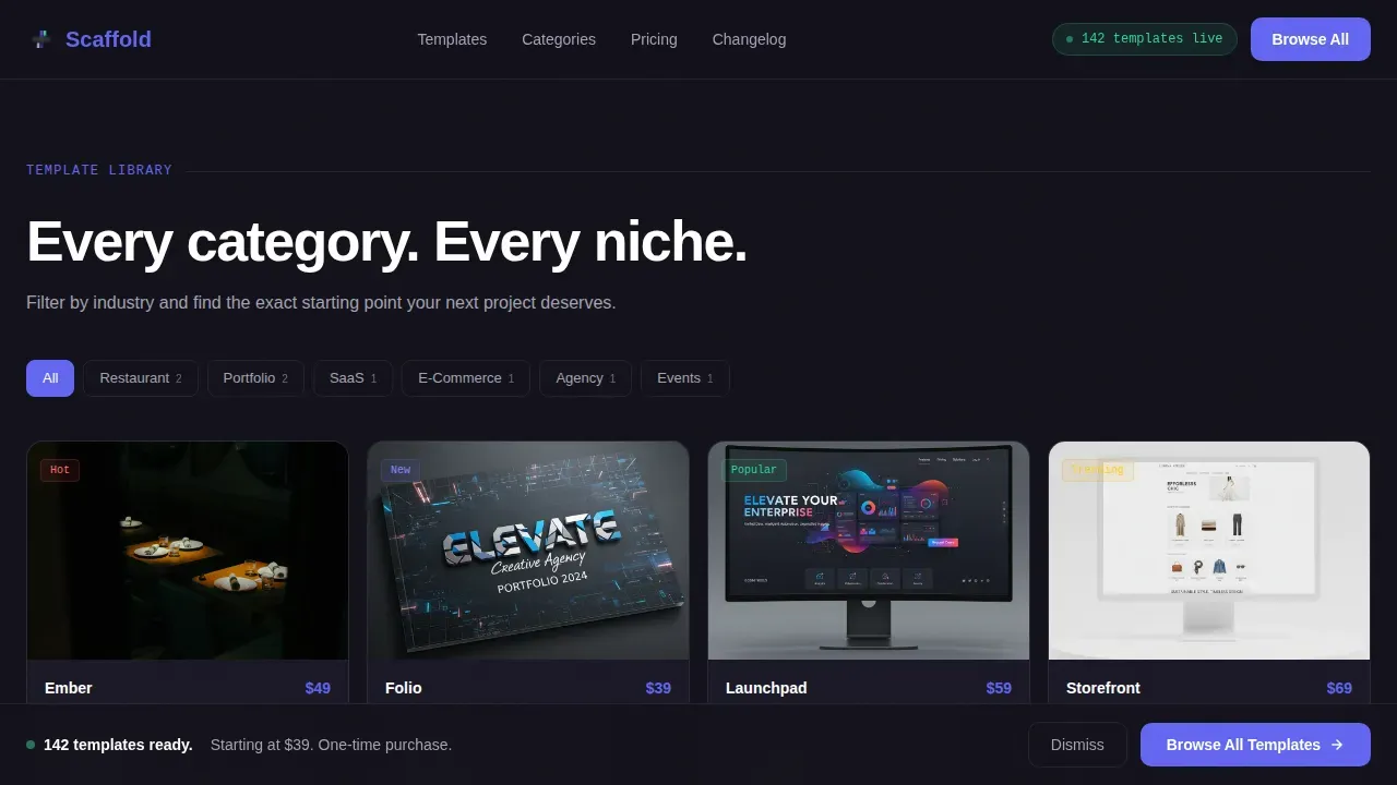 Premium Template Marketplace | Free Website Template | Rocket