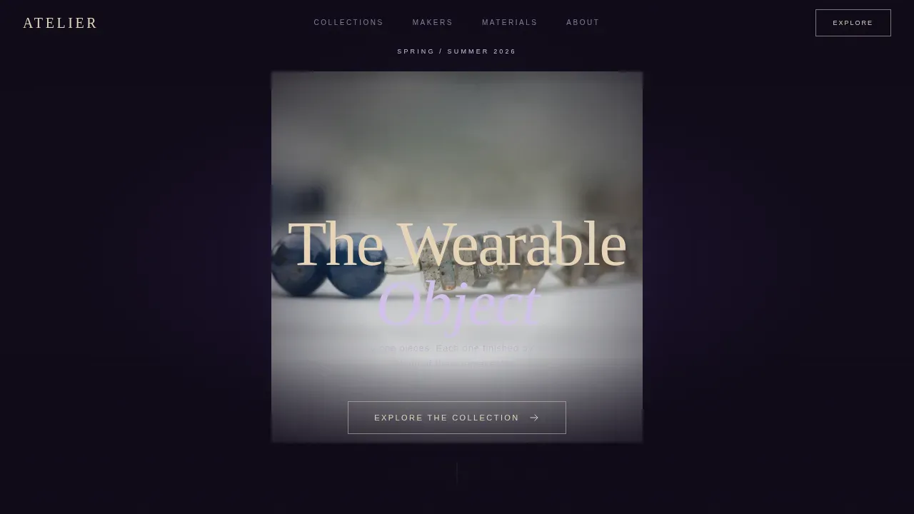 Immersive Luxury Designer Accessories Landing Page Template