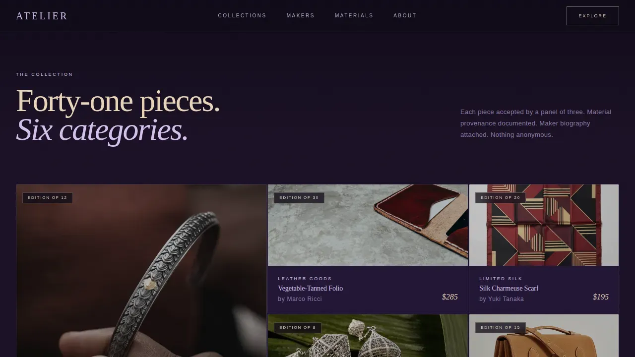 Immersive Luxury Designer Accessories Landing Page Template