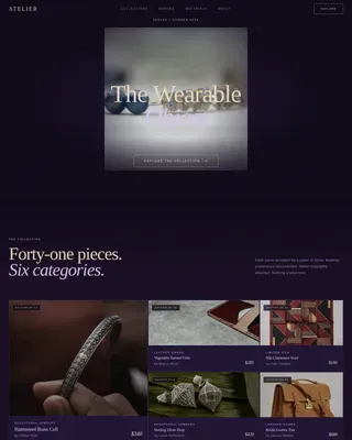 Immersive Luxury Designer Accessories Landing Page Template