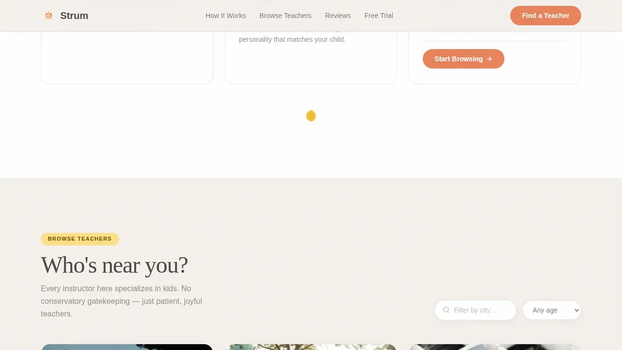 Trusted Guitar Instruction Landing Page Template