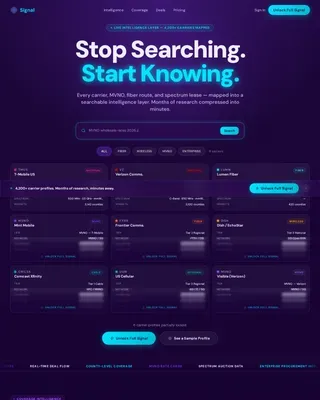 Unlock Telecom Insights Landing Page Template