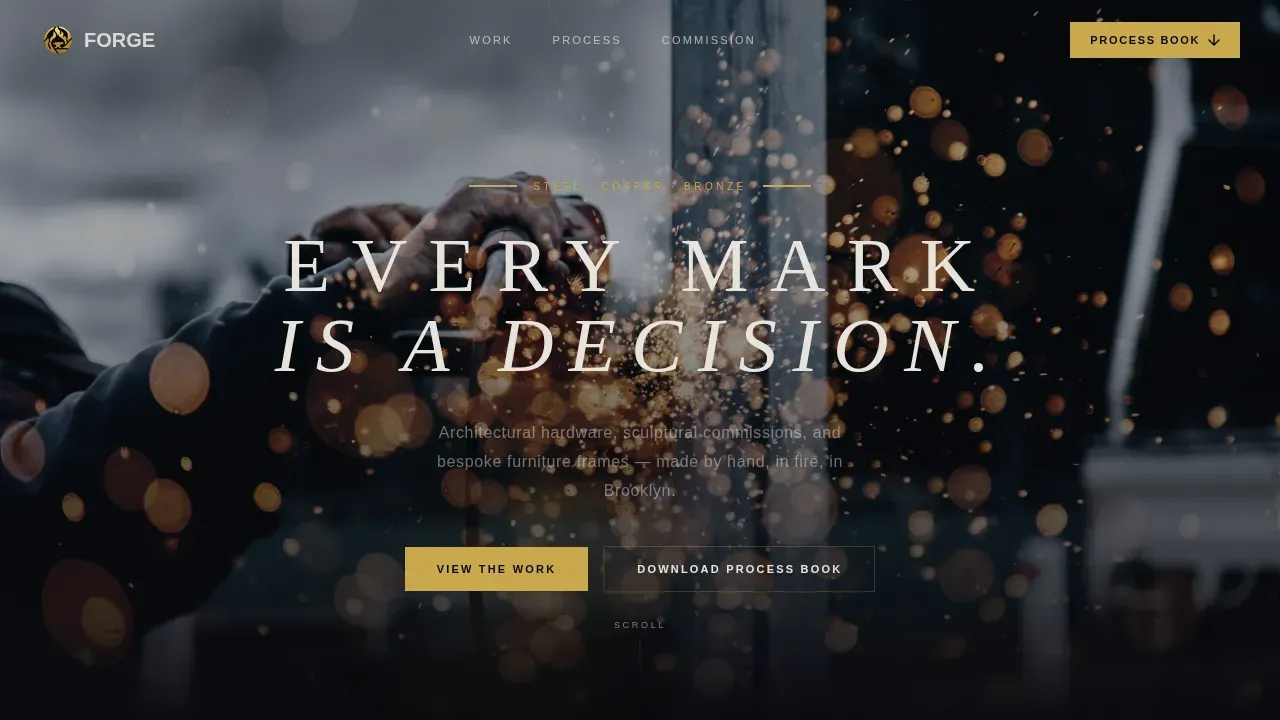 Expert Metalsmith Portfolio Landing Page Template