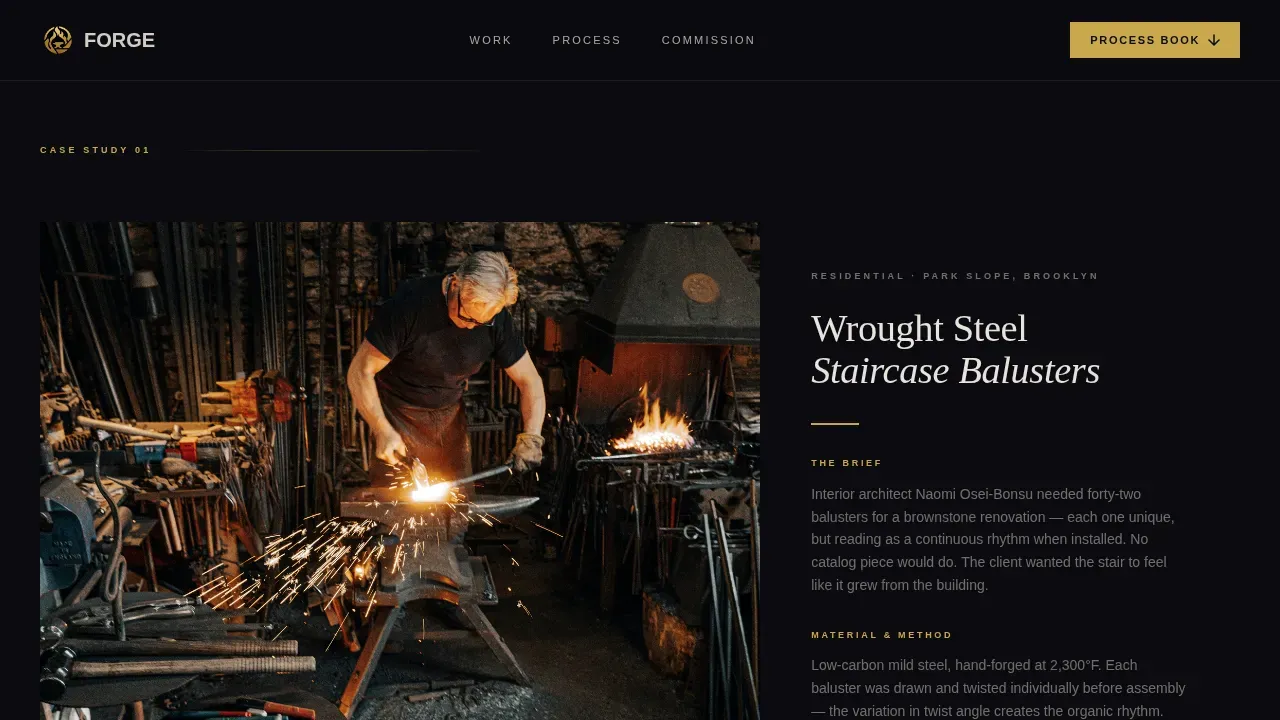 Expert Metalsmith Portfolio Landing Page Template