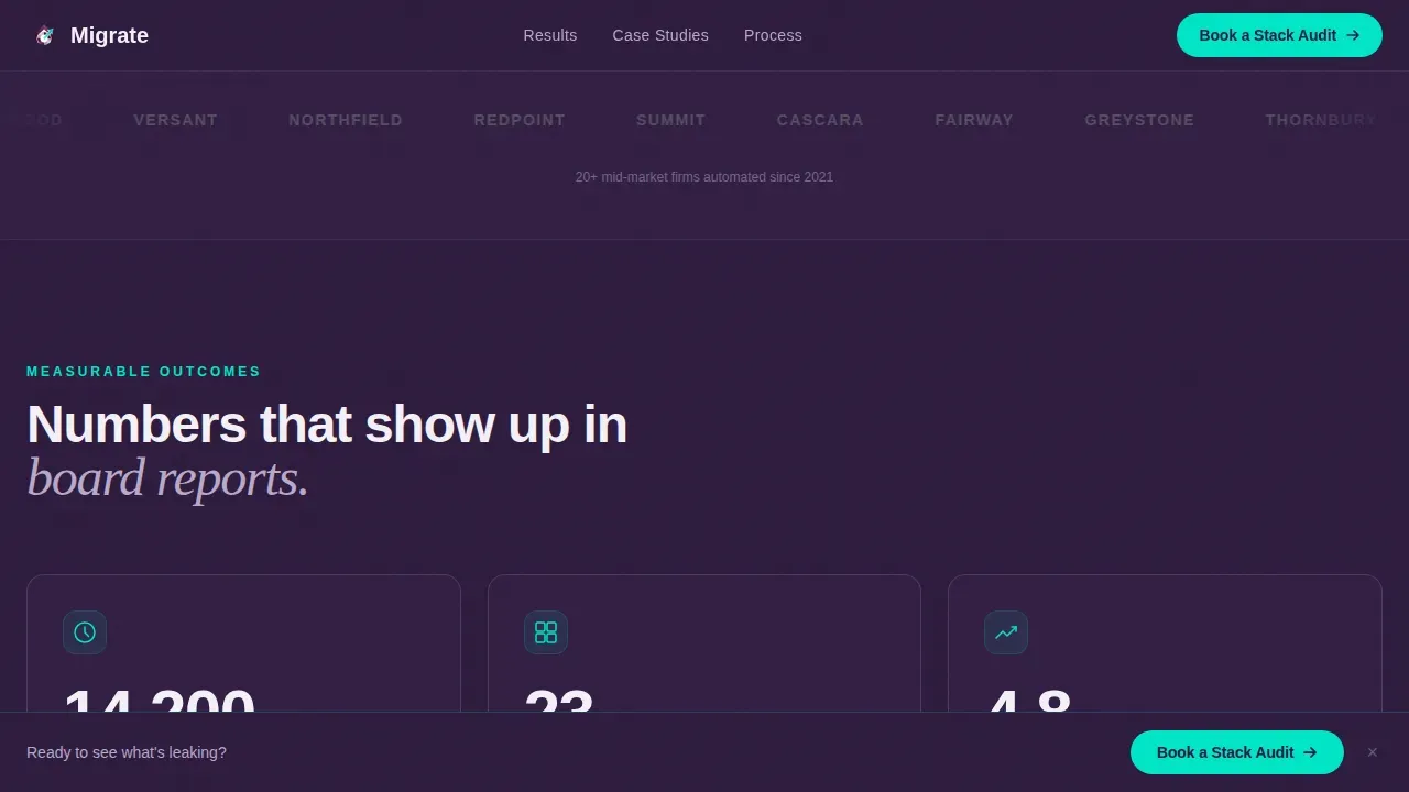 SaaS Transformation Consultancy Landing Page Template