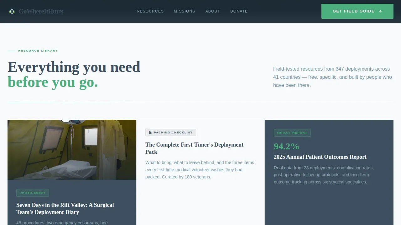 Urgent Medical Mission Landing Page Template