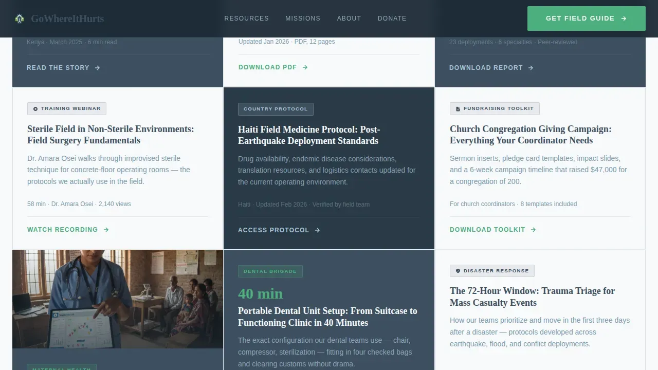 Urgent Medical Mission Landing Page Template