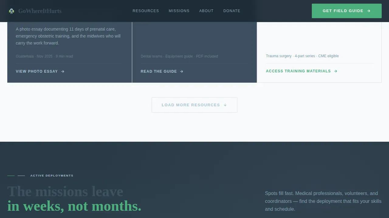 Urgent Medical Mission Landing Page Template