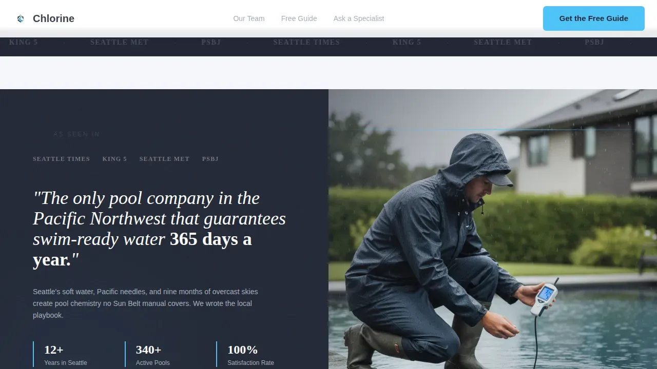 Professional Pool Maintenance | Free Website Template | Rocket