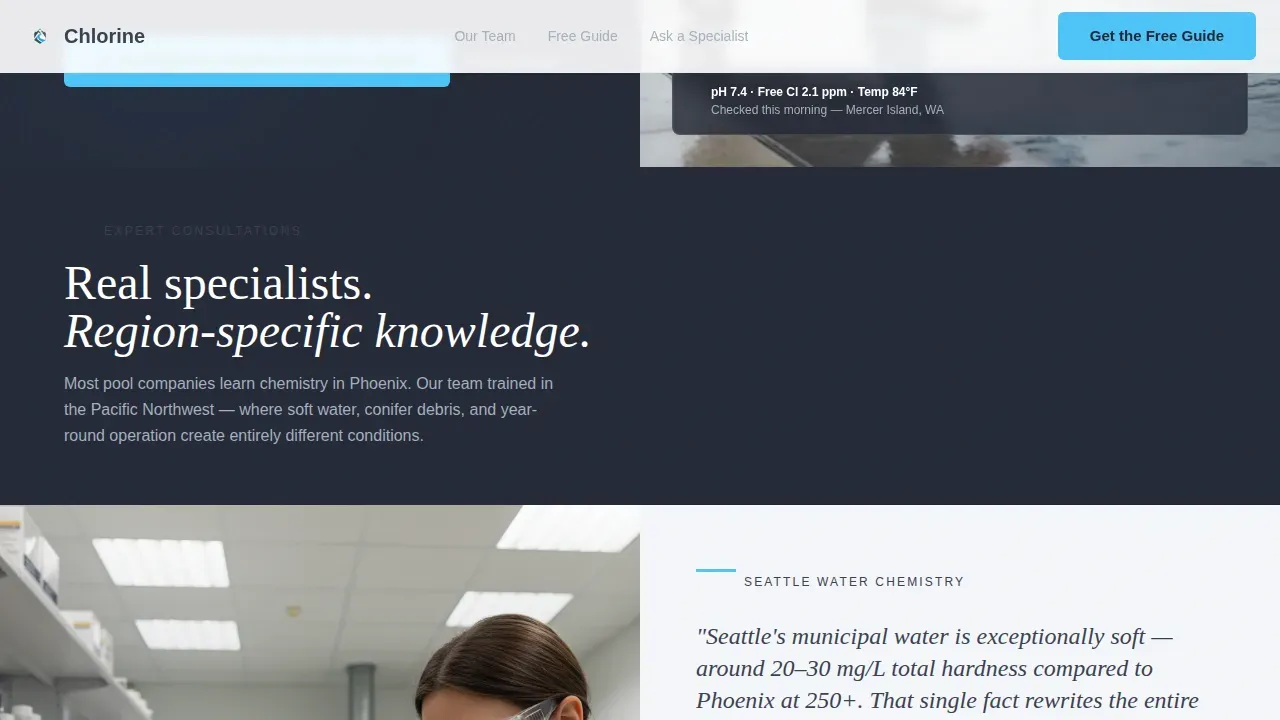 Professional Pool Maintenance | Free Website Template | Rocket
