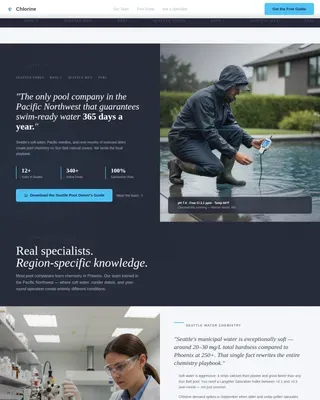 Professional Pool Maintenance | Free Website Template | Rocket