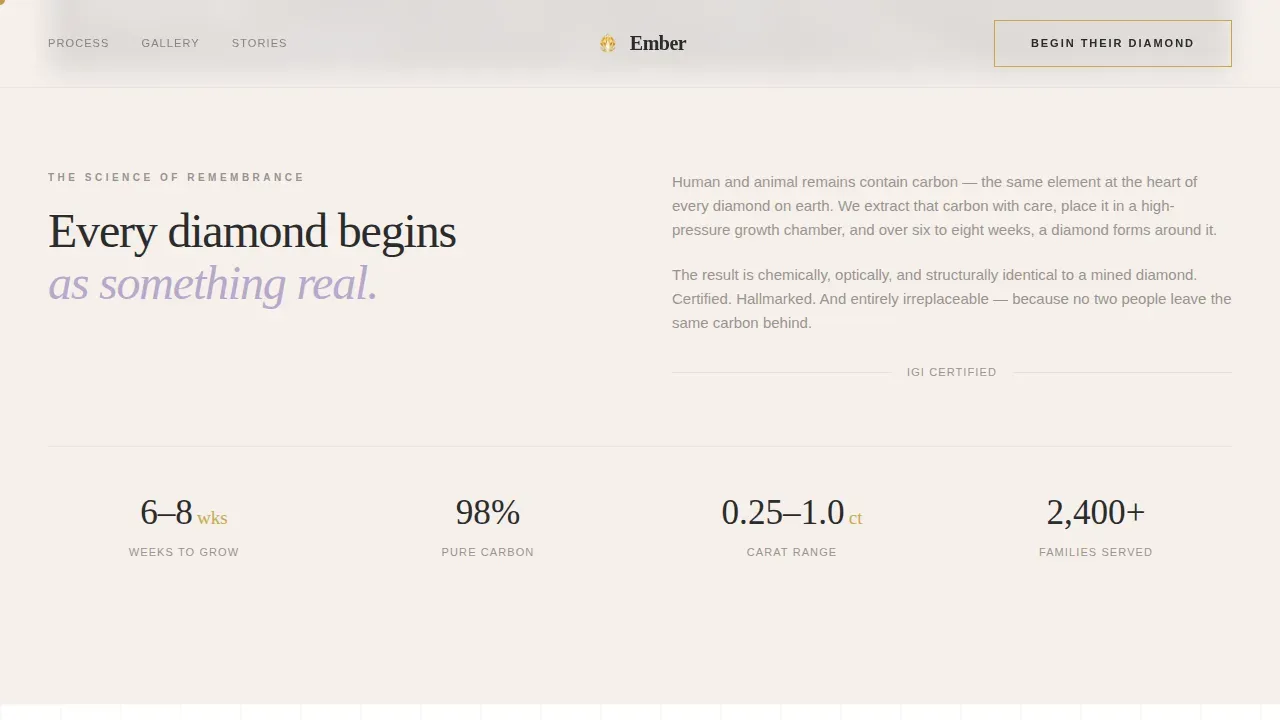 Funeral Services Portfolio & Case Study Website Template
