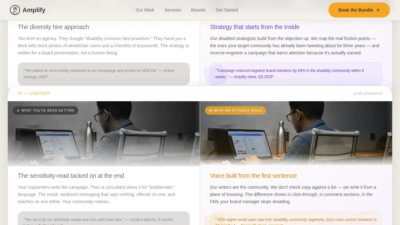 Disability-Owned Business Comparison Website Template