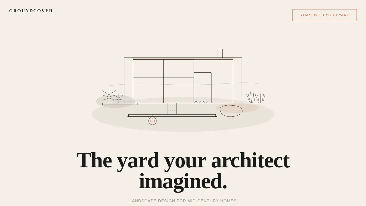 Curated Landscape Design Landing Page Template