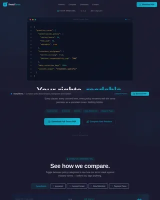 Dental Practice Policy & Insurance Comparison Website Template