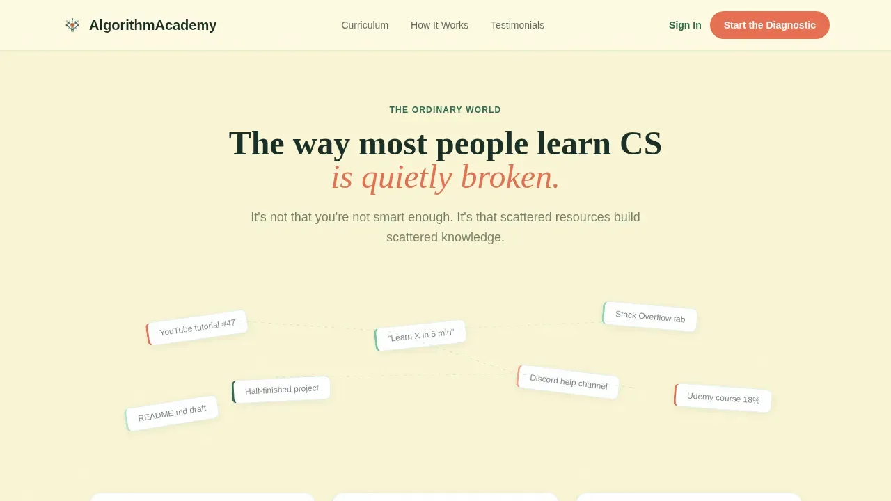 CS Learning Landing Page Template | Start the Diagnostic