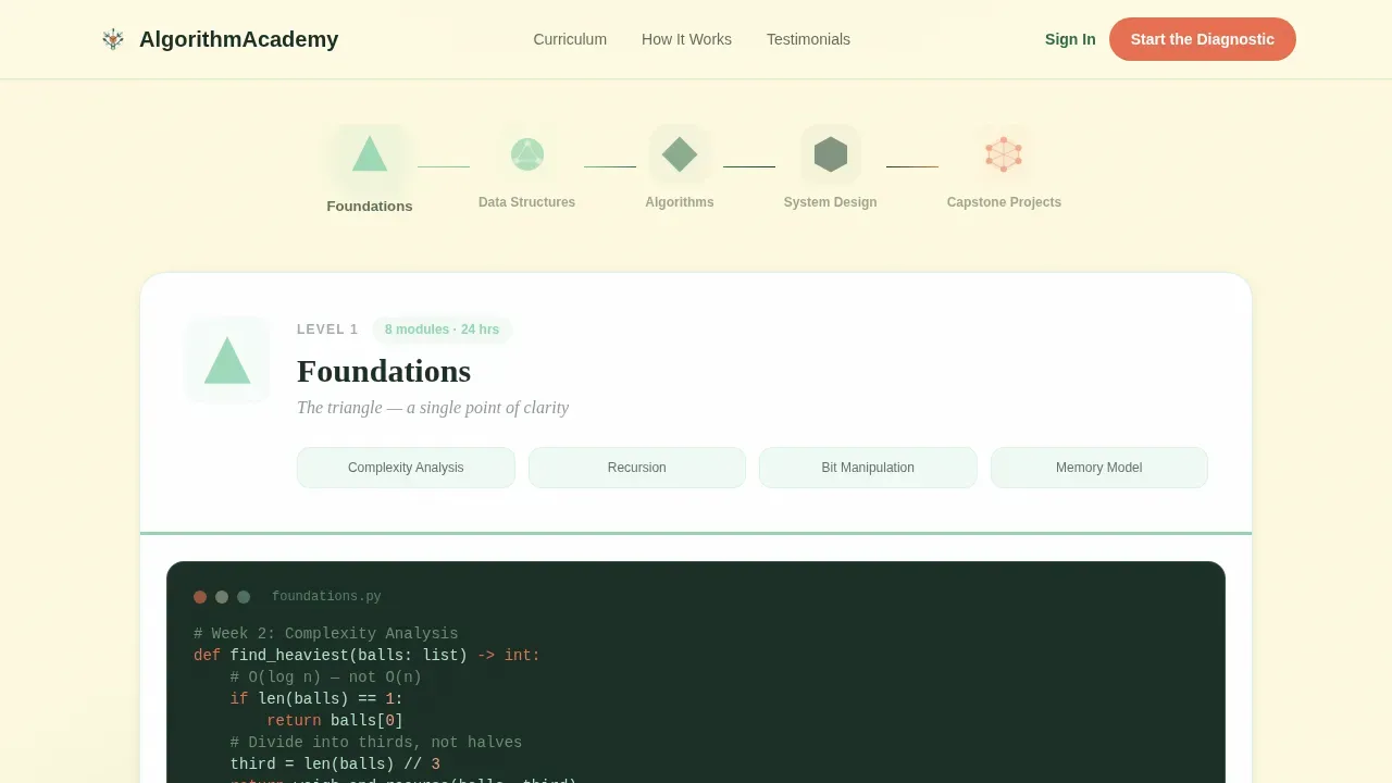 CS Learning Landing Page Template | Start the Diagnostic