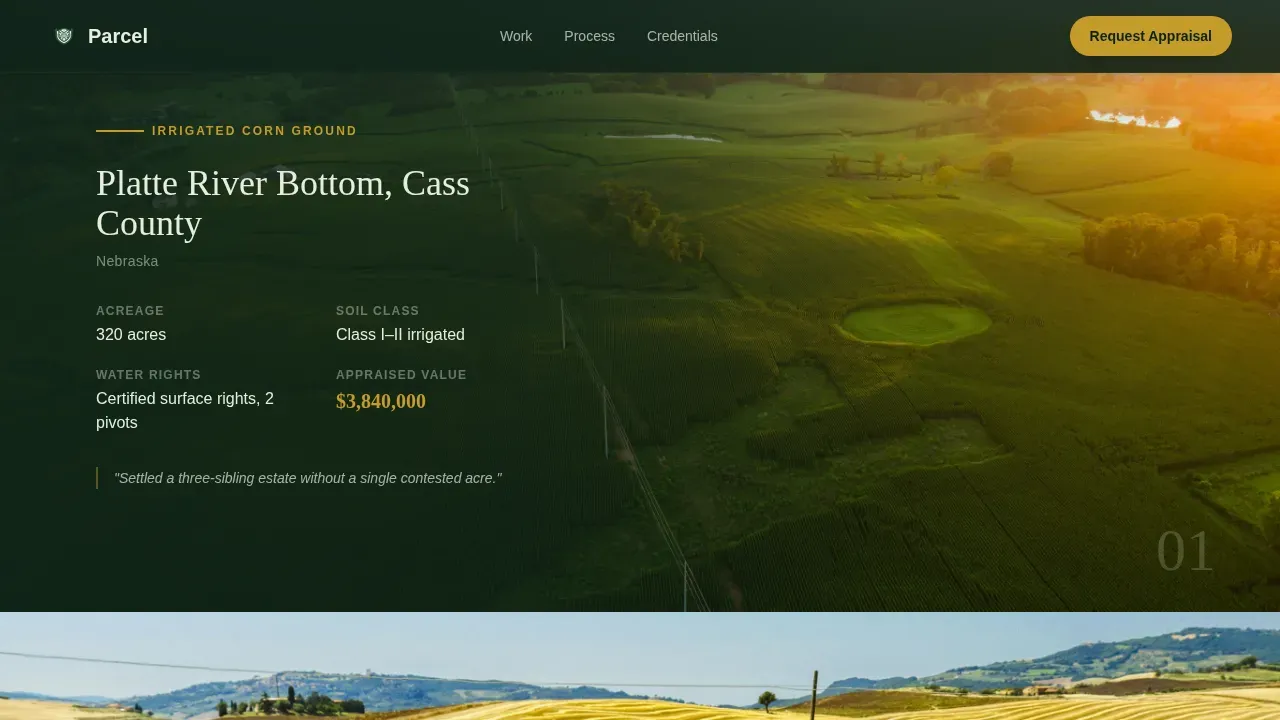 Farmland Appraisal Landing Page Template